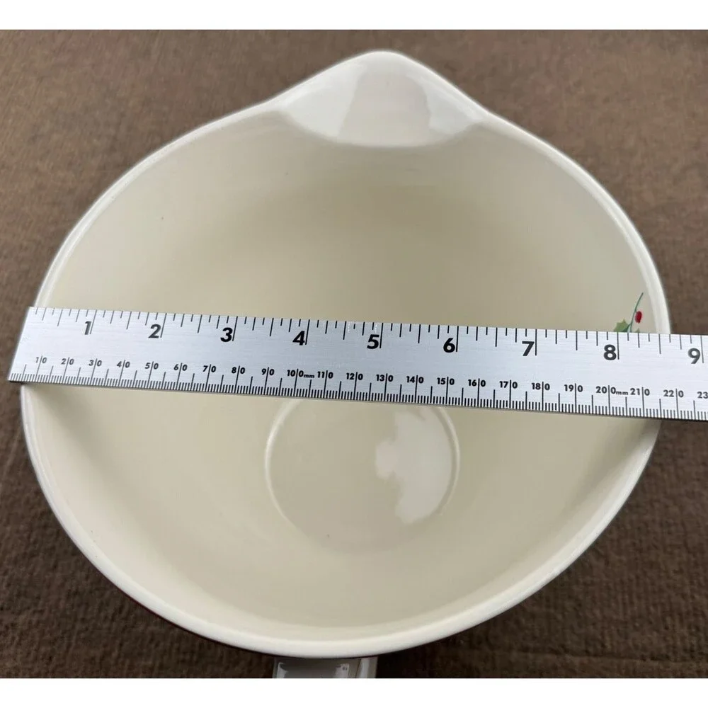 The Bakeshop By MasterClass Reindeer And Holy 3qt Ceramic Mixing Bowl W/Handle